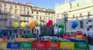 Prove tecniche B-Happy pre evento in Piazza Carlo Alberto a Torino