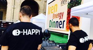 Team audio B-Happy per Iren Energy Dinner a Parma