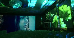 Ledwall e proiezione immersiva B-Happy nella Sala cristalli dell'Hotel Principe di Savoia a Milano