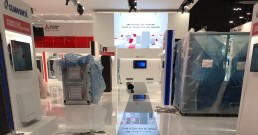 Montaggio ledwall e monitor per Stand Mitsubishi_Mostra Convegno Expocomfort 2018